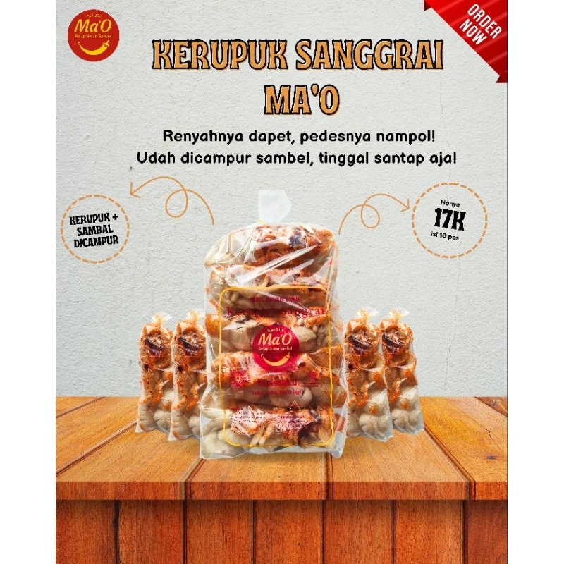 

Kerupuk Sanggrai Ma'O - varian Ngariung (isi 10pcs)