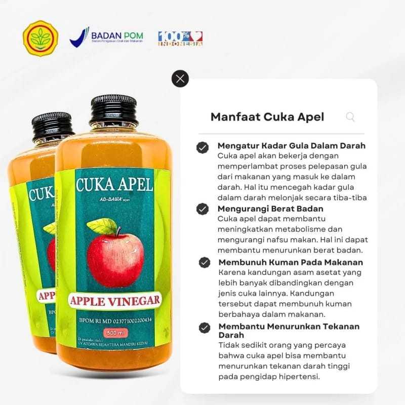 

(Terlaris) Cuka Apel Addawa Sejati Menurunkan GulaDarah Kolestrol Diet Daya Tahan Tubuh