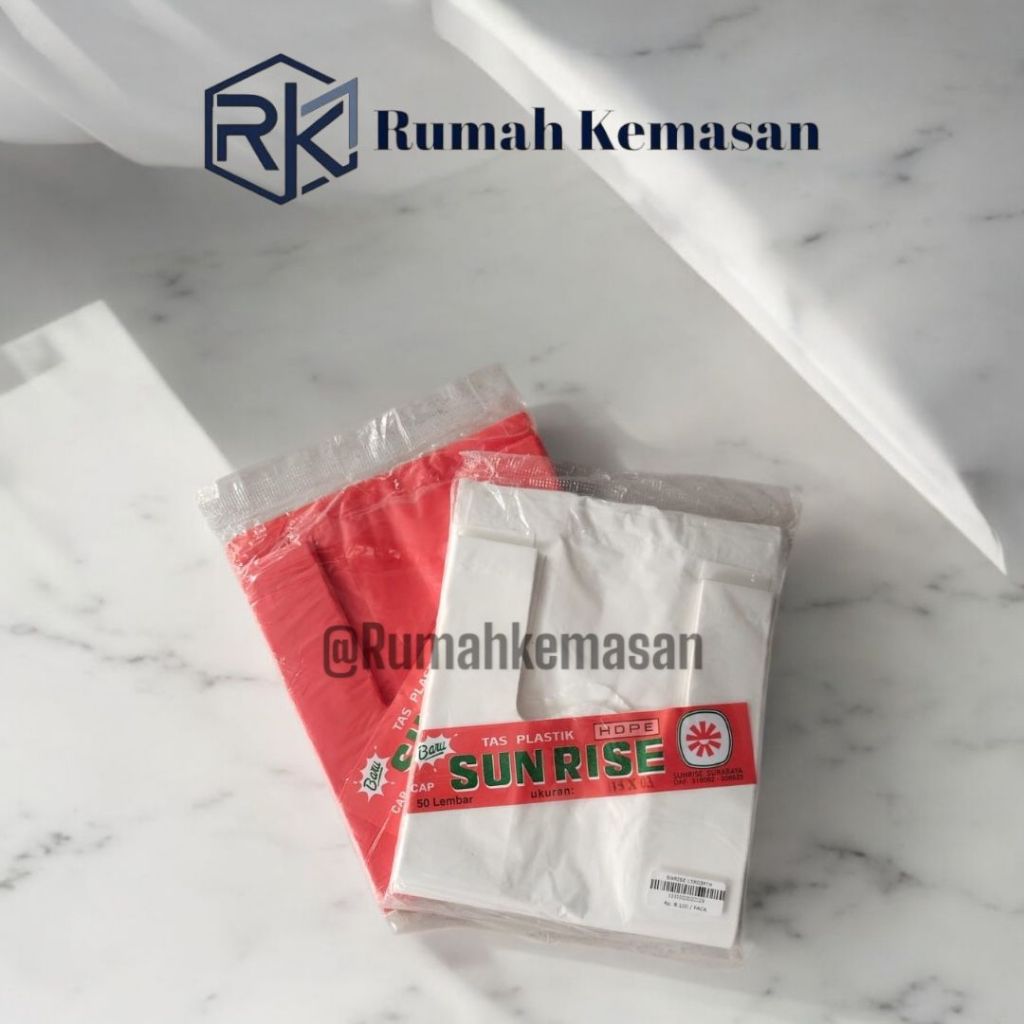 Kantong Plastik | Kantong Kresek Plastik Sunrise ukuran 15 | kantong Kresek Sembako | Kresek 15