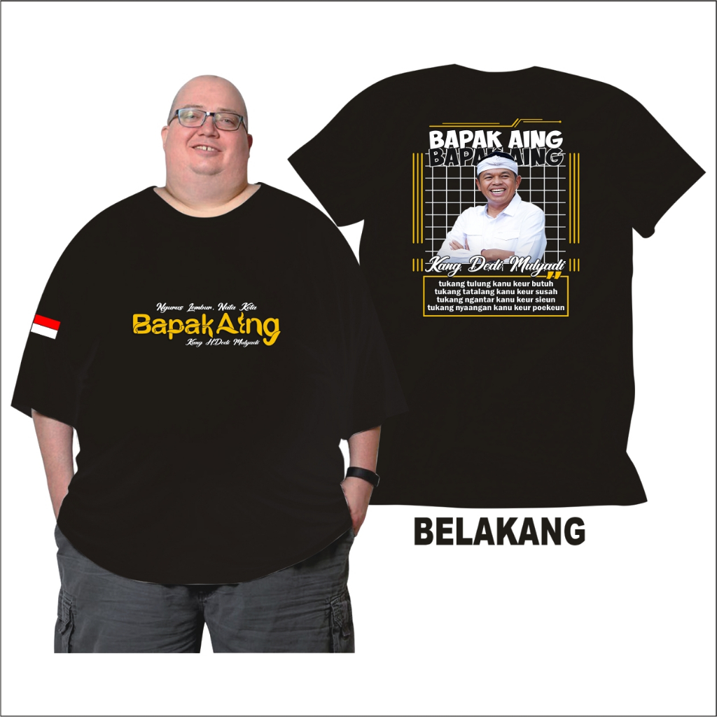 Kaos Adem Dan Tebal Jumbo Sampai 10XL Bapak Aing Kaos Murah Kaos Pria Kaos Wanita Unisex Bahan Katun