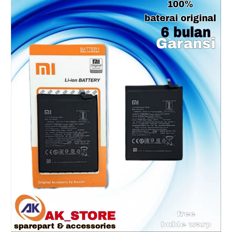 Batre Baterai Battery Xiaomi Redmi Note 8 / Redmi 7 BN46 / BN-46 4000Mah