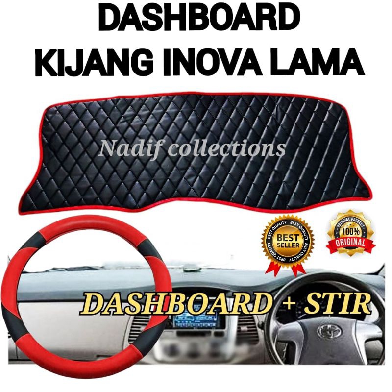 Alas / Cover Dashboard kulit Sintetis KIJANG INOVA LAMA Motif Wajik
