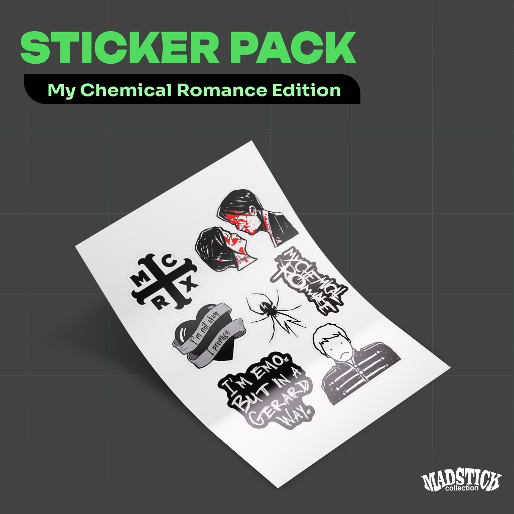 

STICKER PACK MCR / STICKER MY CHEMICAL ROMANCE / STICKER MUSIC / STICKER BAND / STICKER ROCK / STICKER AESTHETIC / STIKER HP