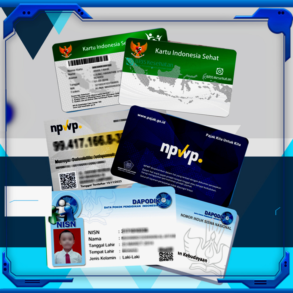 

Cetak ID Card Kartu Digital Fisik Kartu BPJS KIS NPWP NUPTK PIP KTA Bisa Cetak Satuan Anti Luntur Bahan PVC Tebal 2 SISI