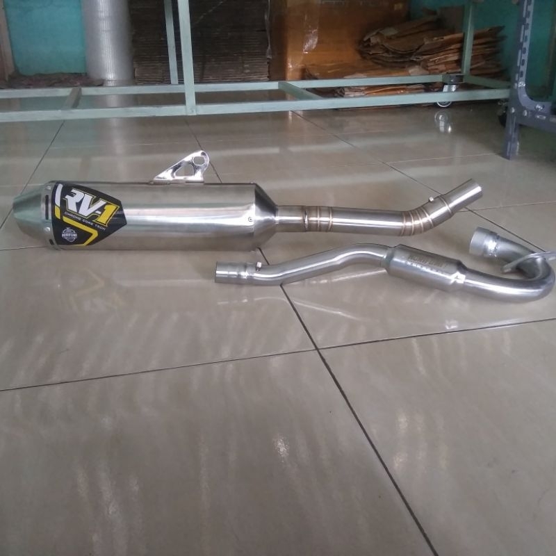 knalpot racing rv1 untuk klx dtracker crf wr