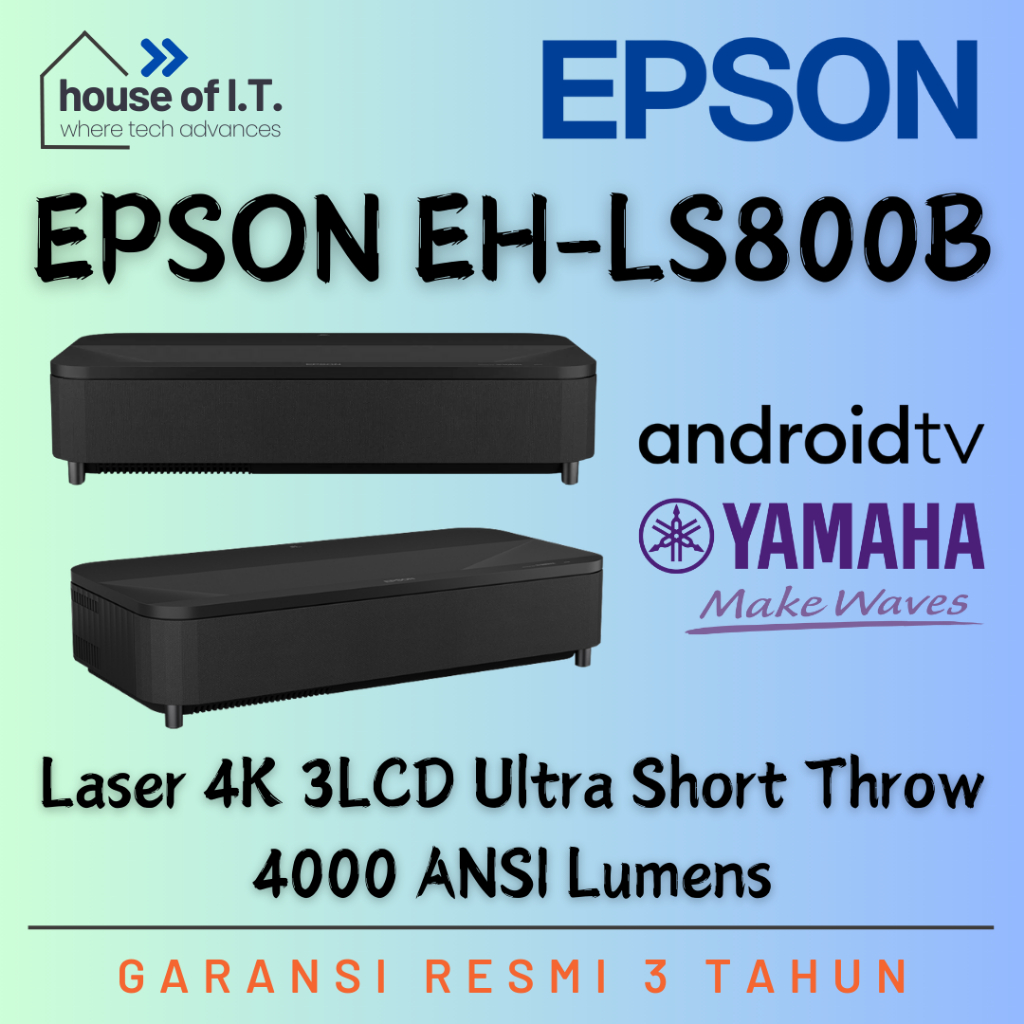 Epson EH-LS800B 4K PRO-UHD Smart laser projection TV