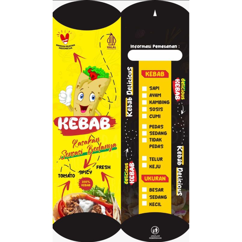 

@50pcs Bungkus Kebab Jumbo/Kemasan Kebab Tarikan T/Kertas Kebab UK 24x9cm