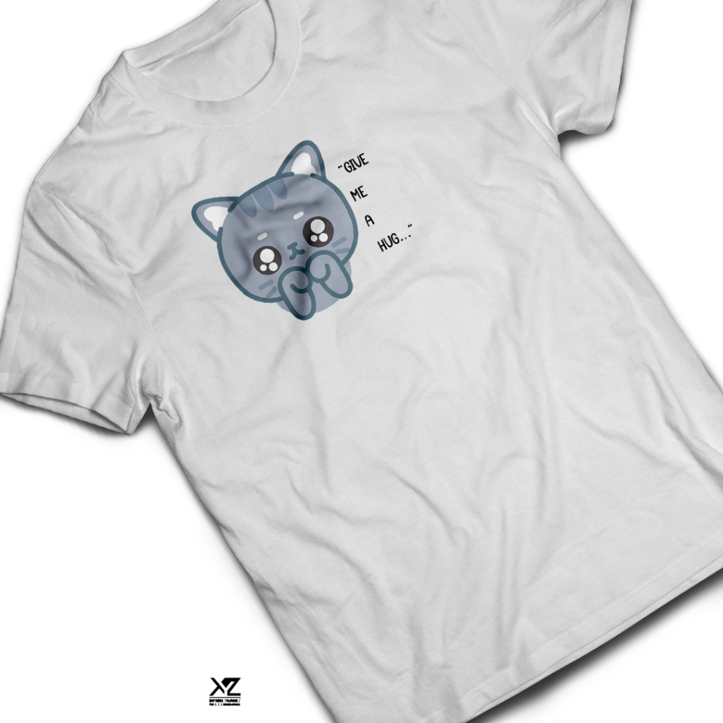 kaos kucing lucu gambar kartun / kaos gambar kucing