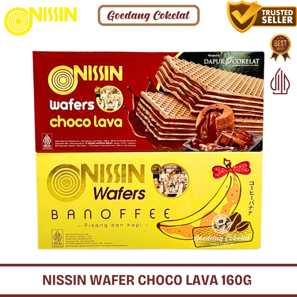 

READY STOCK Nissin Wafers Choco Lava Banoffee Wafer Banana Dapur Cokelat 137g / 160g