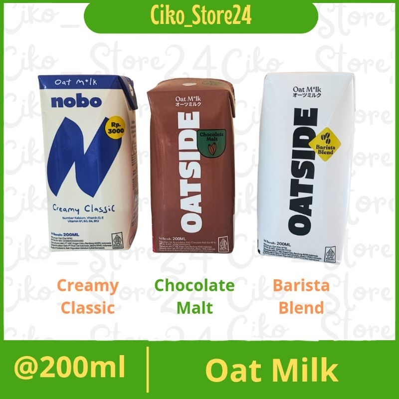 

Oatside Oat Milk / oat milk / oatside chocomalt 200ml / mobo creamy classic 200ml / susu oat coklat / susu oat