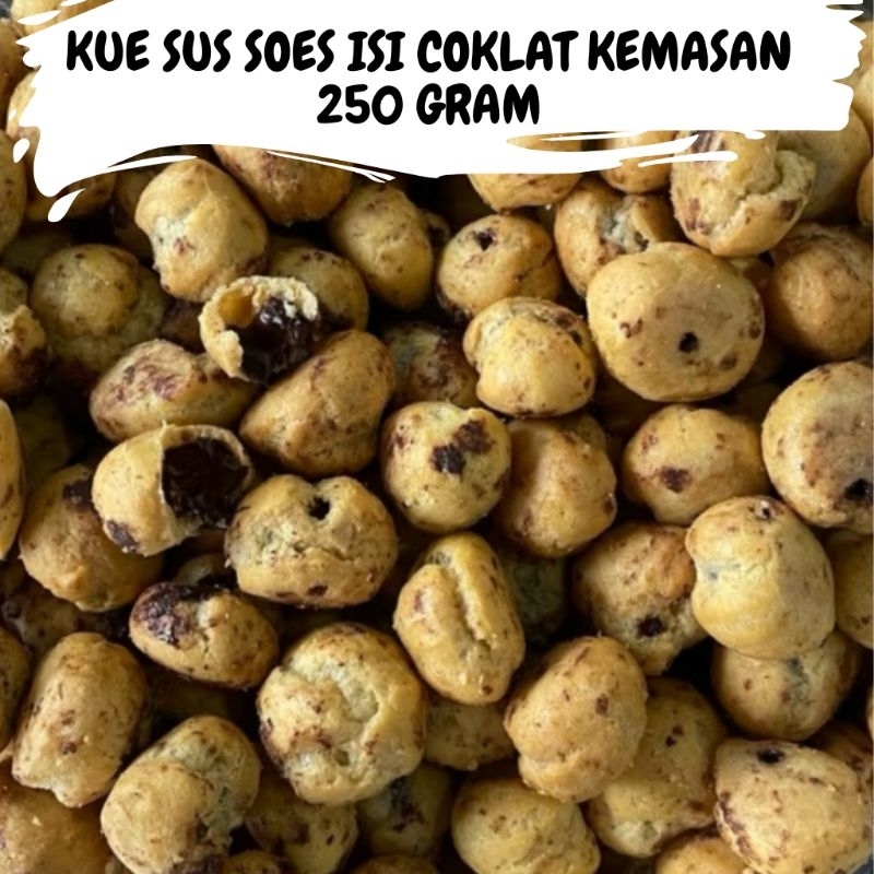 

Sus Soes Kering Isi Coklat Premium Kemasan 250 Gram Halal Renyah Gurih NYAstore