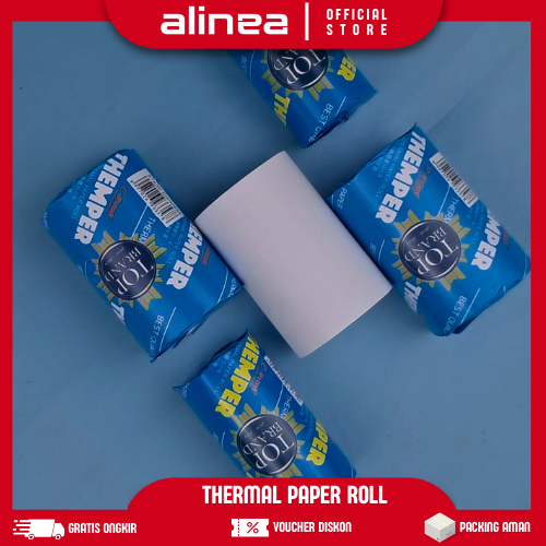 

[Pack isi 10] Kertas Struk Thermal Roll 57x30 Coreless | Kertas Kasir Printer Bluetooth Eprint
