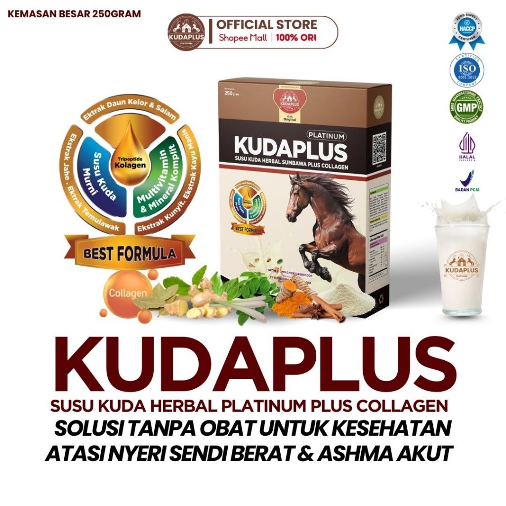 

Susu Kuda Lombok Original Asli dari Padang Rumput Sumbawa Cepat Atasi Ashma, Batuk, Pegal Linu dan Rematik Kemasan 250gram Paket 1 Box