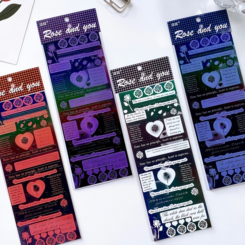 

Stiker lucu DIY/stiker laser buku panduan/stiker album stiker ransel laser