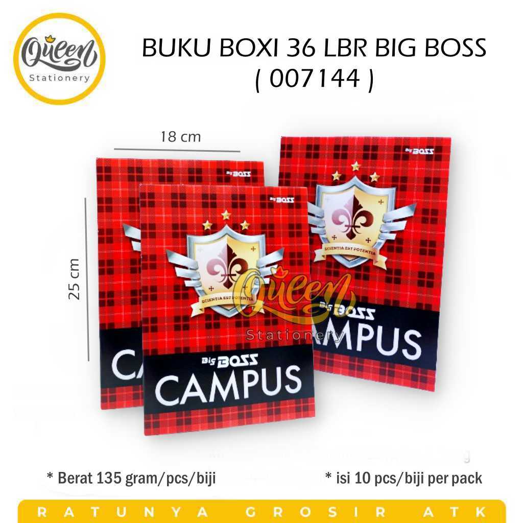 

1 PCS BUKU BOXI 36 LEMBAR BIG BOSS NOTEBOOK BUKU CATATAN SEKOLAH CAMPUS (007144)