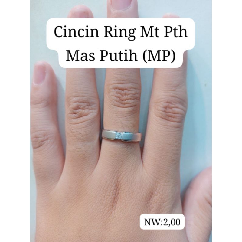 CINCIN RING EMAS PUTIH (EMAS ASLI)