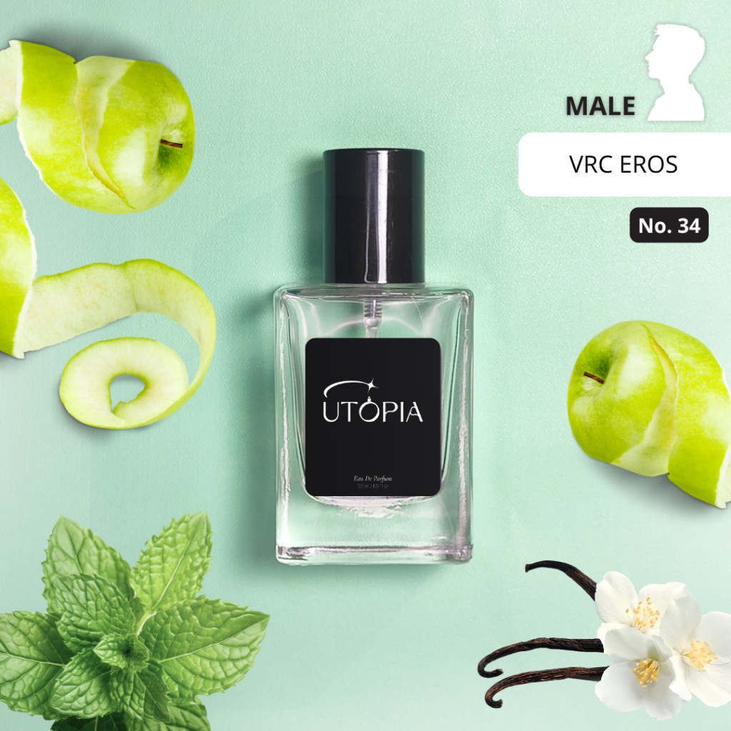Utopia - VRC EROS Parfum Pria Tahan Lama Aroma Manis, Bold, Menggoda Inspired | Parfume Perfume Farf
