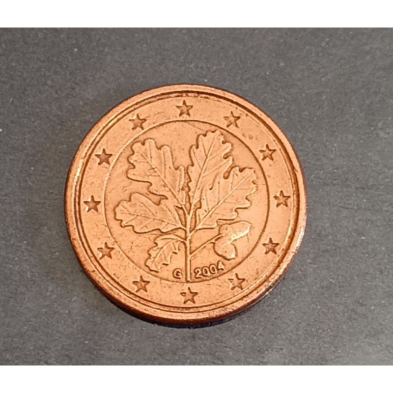 koin euro (german) 1 cent tahun 2004 g..