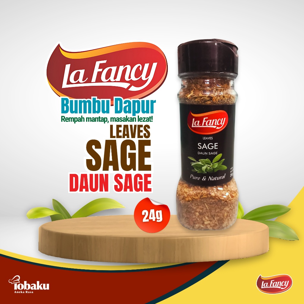 

LA FANCY Daun Sage - Sage Leaves - Bumbu Rempah Dapur 24g