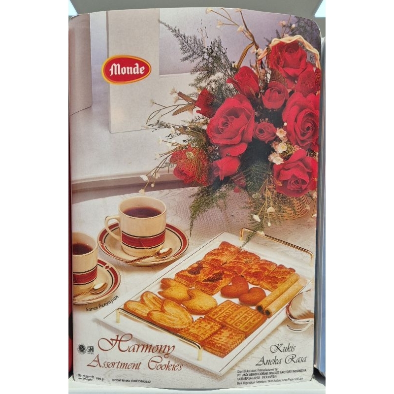

Biskuit Kukis Aneka Rasa MONDE Harmony Assortment Cookies 850g Tin - HK.
