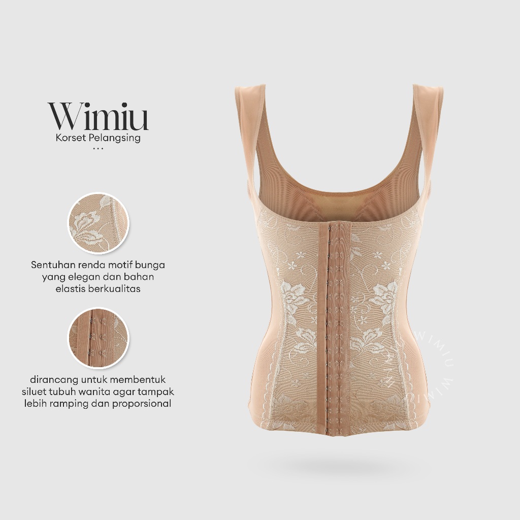 WIMIU Long Torso Korset Pelangsing Wanita Corset Korset Kebaya Longtorso Long Bra 58026