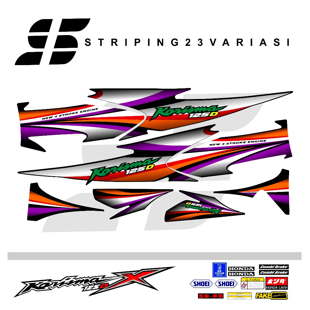 STIKER STRIPING KARISMA X 125-125 D GRAFIS VARIASI 004