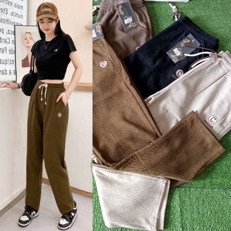 Celana jumbo baggy pants Celana corduroy