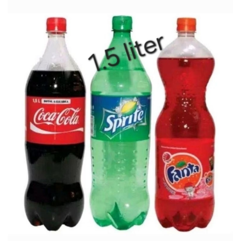 

Fanta Sprite Coca-Cola Minuman Soda - Botol 1.5L [ khusus Instant ]