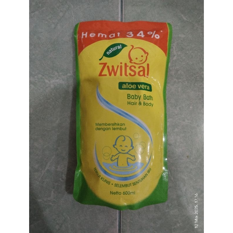 sabun bayi zwitsal baby bath hair and body 600ml