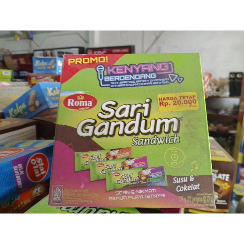 

Roma Sari Gandum Sandwich Coklat box isi 12 pcs