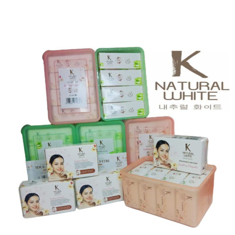 K NATURAL WHITE TEPAK | SABUN MANDI BATANG