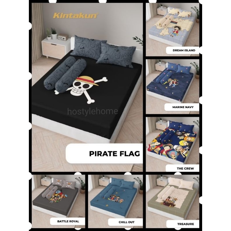 Kintakun Deluxe - Limited Edition Sprei one piece x tahi lalat 140 160 180 Queen King Set Motif kart