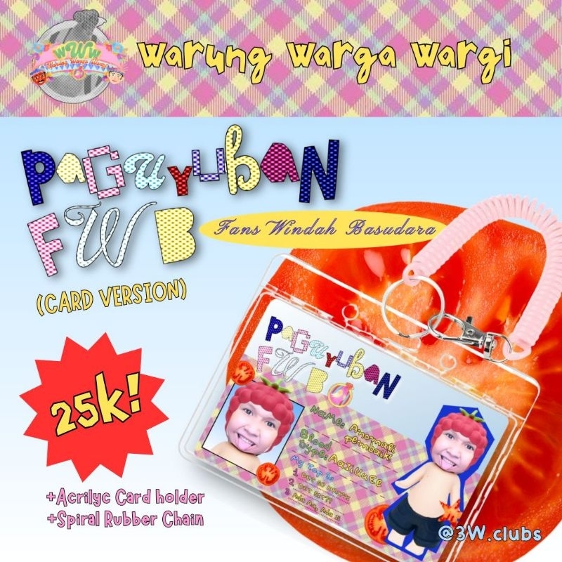 

id card & chain Paguyuban FWB (Fans Windah Basudara)