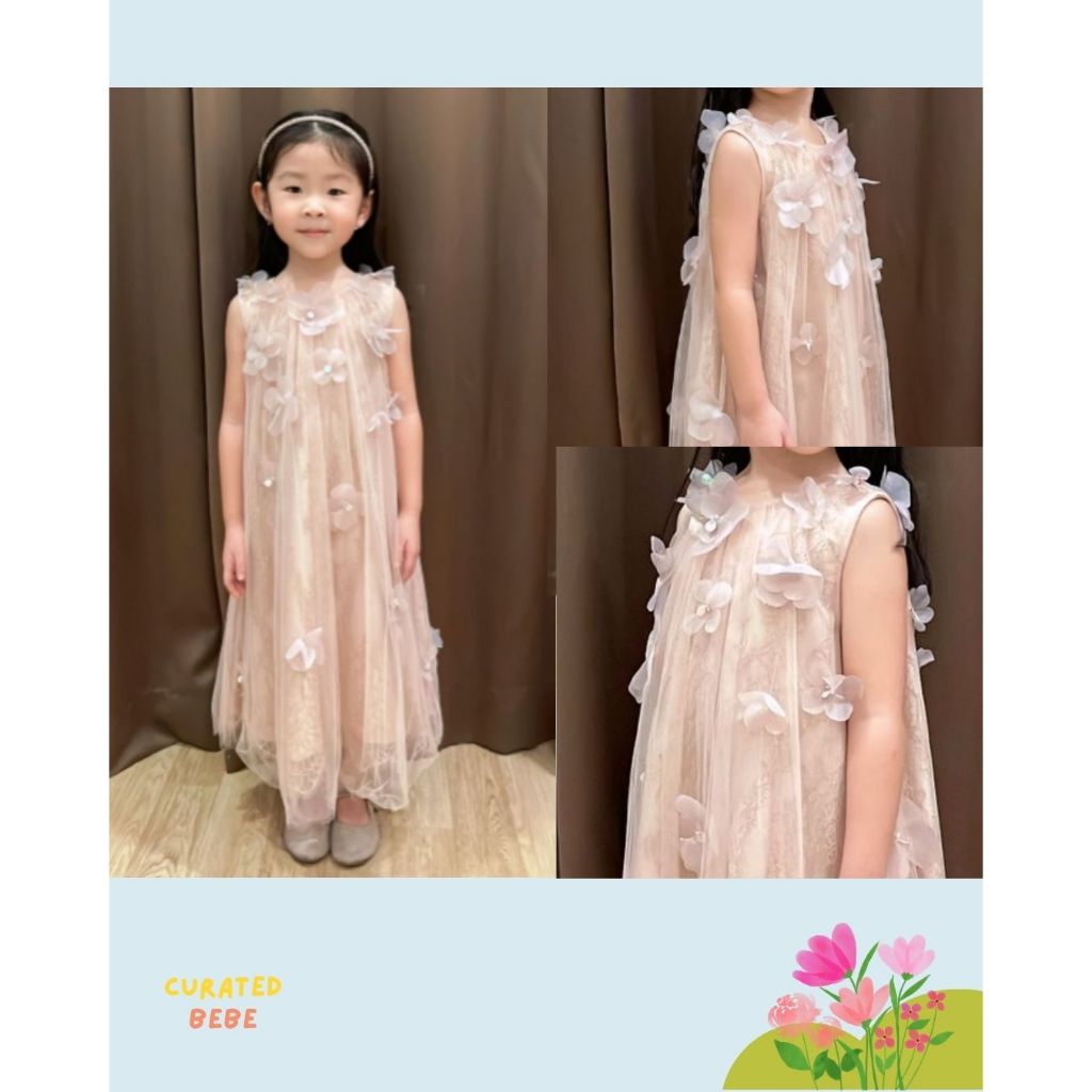 Curated Bebe Katerina Pink Dress - Dress Gaun Pesta Anak