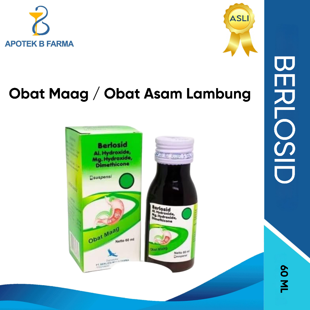 Berlosid Sirup 60 ml / Obat Maag / Obat Asam Lambung
