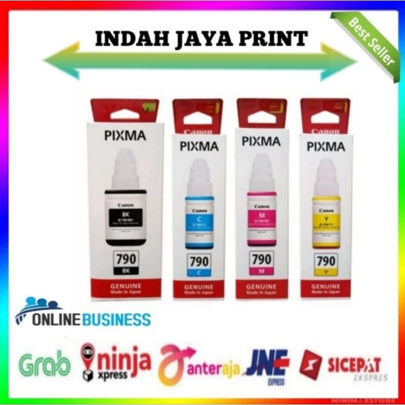 Tinta Canon Pixma 790 1 Set (BK.M.C.Y) Original G3000/G4000/G1010/G2010/G3010/4010