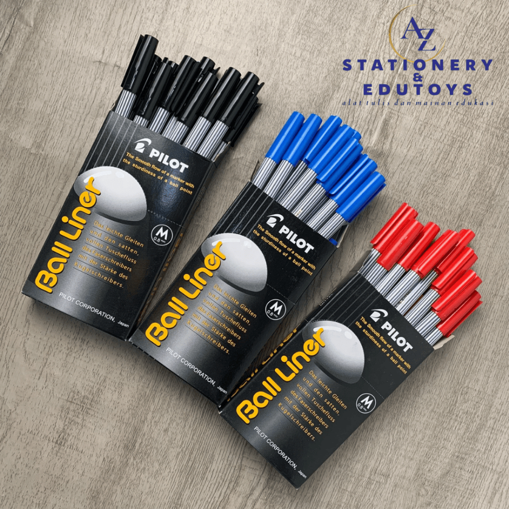

Pulpen PILOT Balliner Ball Liner 0,8 mm Hitam / Biru / Merah - 1 pcs