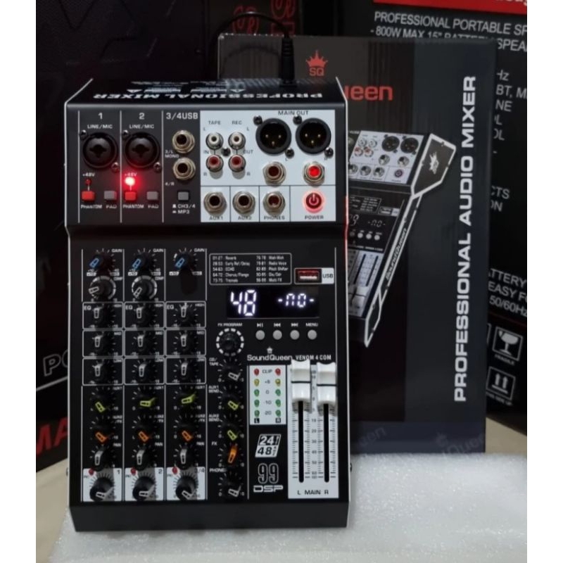 MIXER SOUNDQUEEN VENOM4 VENOM 4 Mixer audio sound queen VENOM 4 channel