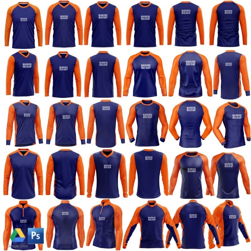 MOCKUP JERSEY LS RAGLAN / NO RAGLAN