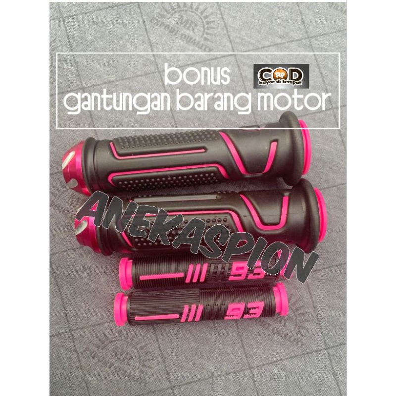 Paket Handgrip Motor Variasi Warna Pink Dengan Jalu Warna Pink