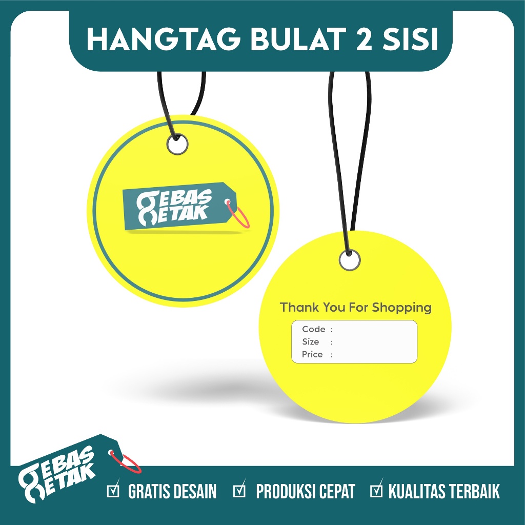 

CETAK LABEL HANGTAG BAJU 2 SISI HANG TAG FASHION PAKAIAN KAOS BULAT CUSTOM DESAIN CEPAT MURAH