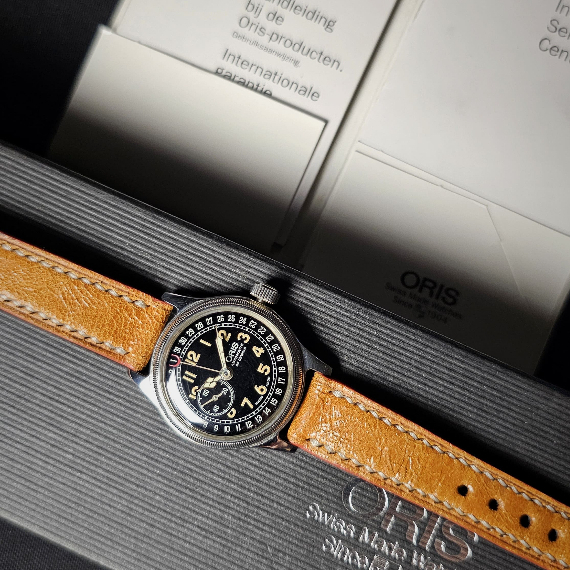 Vintage Fullset Oris Pointer Date and Sub-Second in Black