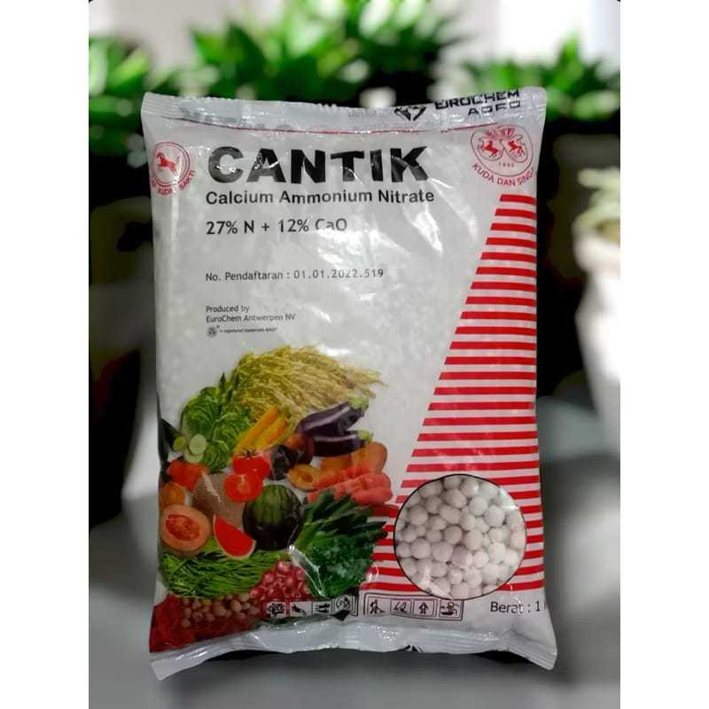 PUPUK CANTIK 1KG KEMASAN PABRIK CALCIUM AMMONIUM NITRAT NPK CANTIK / AMONIUM NITRAT