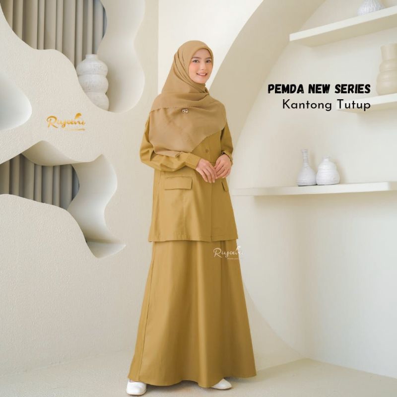 Gamis Pemda New Series Kantong Tutup By Riyani