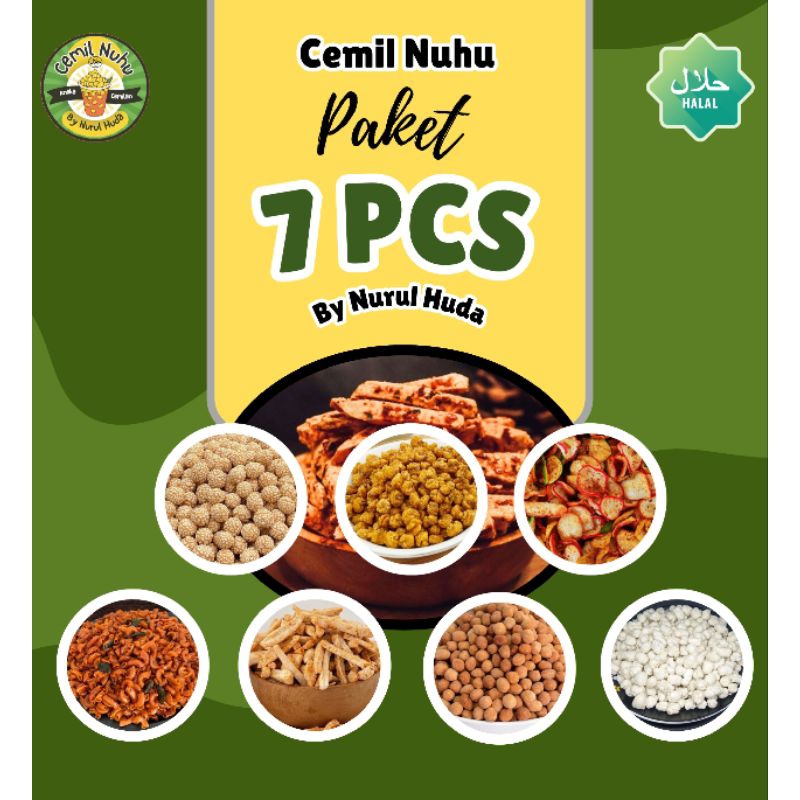 

CEMILAN Paket Random 7 PCS Cemilan Serba 5rb - Cemilan Varian Rasa Pedas, Manis, Gurih, Asin & Pastinya Renyah - Cemil Nuhu - Aneka Cemilan - By Nurul Huda - Halal