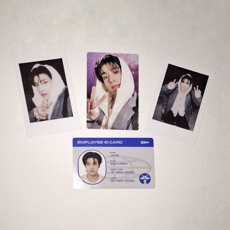 (READY) Photocard Official Enhypen Jake Ggu ggu set member 2024 PC Polaroid ID card Hoodie arcanum r