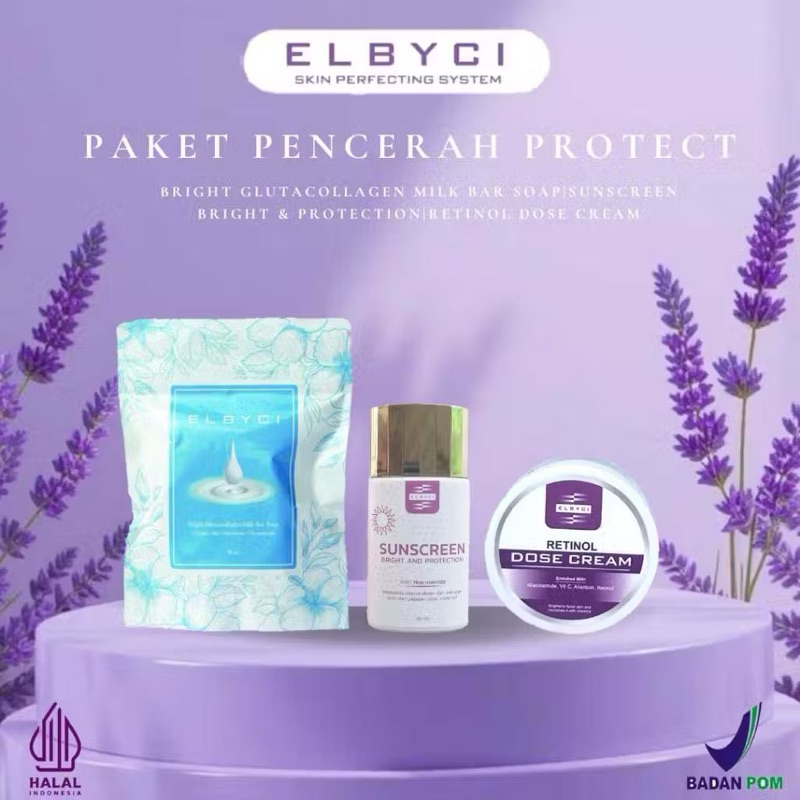 [original free gift] PAKET PENCERAH PROTECT ELBYCI SKINCARE