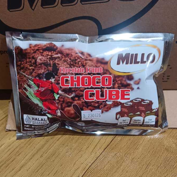 

Millo Cube Lokal Chocolate Crumb 1 Pack (Isi 50 Cube)