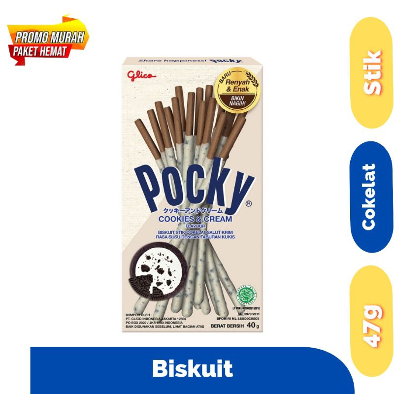 

Glico Pocky Biskuit Stick Cookies & Cream 40 g