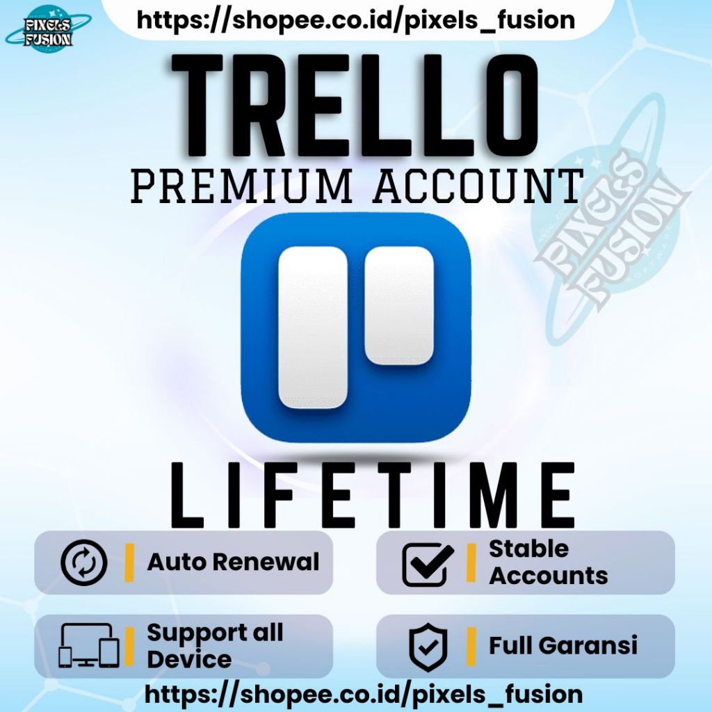 [1 tahun] TRELLO Premium | Kelola Proyek Tim Anda Dari Mana Saja | Full Garansi